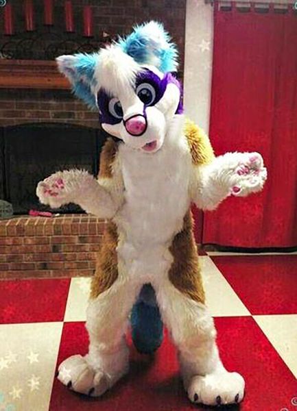 2024 Halloween Furry Husky Dog Fox Costume de mascotte Cartoon Anime thème personnage Taille adulte Noël Carnaval Fête d'anniversaire Fantaisie Outfit