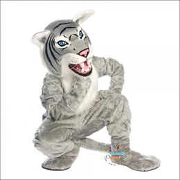 2024 Halloween Gris Wildcat Costume De Mascotte Lapin De Pâques Costume En Peluche Costume Thème Déguisements Publicité Costume De Fête D'anniversaire Tenue