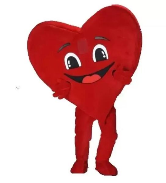 2024 Halloween Happy Heart Mascot Costume Cartoon Animal Anime Thème personnage de Noël Carnaval Party Fancy Costumes Adults Size Outdoor