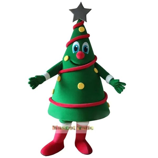 2024 Ventas calientes de Halloween Traje de mascota de árbol de Navidad verde Ropa de rendimiento de carnaval de Navidad