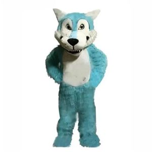 2024 Halloween Husky Wolf Dog Traje de la mascota de alta calidad Personalizar Dibujos animados Felpa Diente Anime Tema Personaje Adulto Tamaño Navidad Carnaval Vestido de lujo