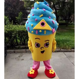 2024 Halloween Icecream Mascot -kostuumpak Halloween Party Game Dress Outfit Performance Activity Sales Promotie volwassen maat