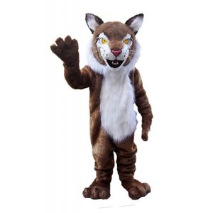 2024 Halloween Nouveau Brown Wildcat Bobcat Costume De Mascotte Dessin Animé Animal Thème Anime Personnage Taille Adulte Carnaval De Noël Fête D'anniversaire Fantaisie Tenue