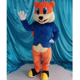 2024 Halloween Orange Squirrel Mascot Costume Event des accessoires promotionnels de fantaisie Costume Costumes de personnage de combinaison