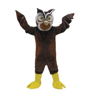 2024 Costume de mascotte de hibou d'Halloween de haute qualité Personnaliser le personnage de thème d'anime de dessin animé en peluche taille adulte robe de fantaisie de carnaval de Noël