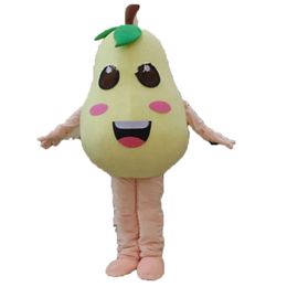 2024 Halloween Pear Fruit Mascot Costume Fancy Dishor Carnival Cartoon Imom Dishom Dishy for Men Women Festival Robe