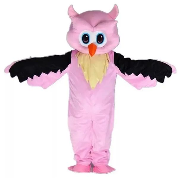 Costume de mascotte de hibou rose pour Halloween, robe de soirée, carnaval de noël, Costumes fantaisie, tenue pour adultes, 2024