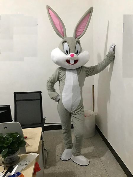 2024 Costume de mascotte de lapin de Pâques professionnelles d'Halloween pour le personnage de dessin animé de la fête Vente de mascotte