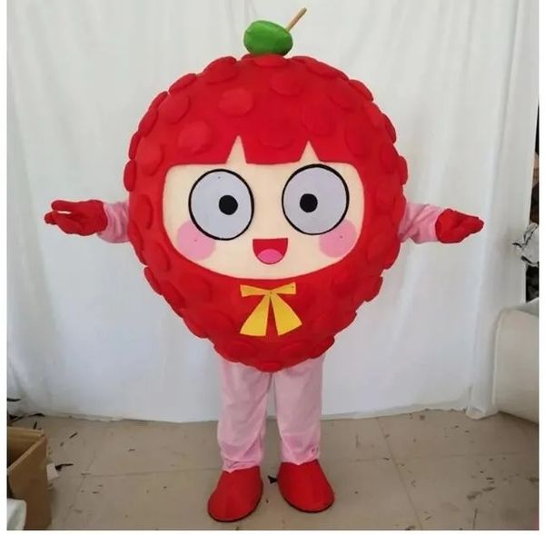Costume de mascotte de fraise d'Halloween, robe de soirée, Costumes fantaisie de fête de carnaval de noël, tenue pour adultes, 2024