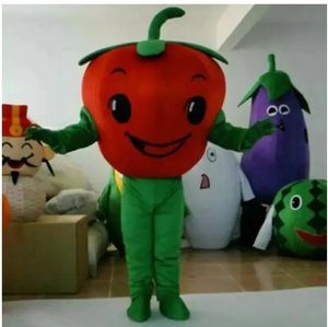 Costume de mascotte de tomate d'Halloween, robe de soirée, Costumes fantaisie de fête de carnaval de noël, tenue pour adultes, 2024