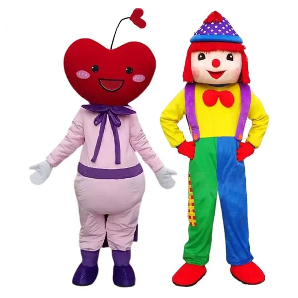 Costume de mascotte d'amour pour Halloween, saint-valentin, Costume de Clown mignon, accessoires amusants pour fête d'Halloween, robe de proposition de marche pour adultes, 2024