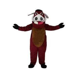 Costume de mascotte de cochon de sanglier d'halloween 2024, Costume de poupée de spectacle de dessin animé, accessoires d'activité