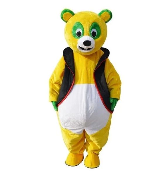 2024 Halloween Costume de mascotte d'ours jaune Dessin animé Personnage de thème Anime Taille adulte Carnaval de Noël Fête d'anniversaire Tenue fantaisie