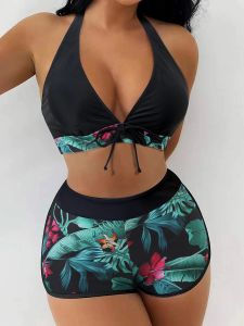 2024 licou ensemble Bikini maillot de bain court femmes taille haute maillots de bain femme imprimé baigneurs natation maillot de bain maillots de bain