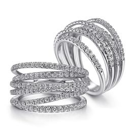 2024 Handgemaakte Trouwringen Hip Hop Luxe Sieraden 925 Sterling Zilver Pave Witte Saffier CZ Diamant Edelstenen Partij Vrouwen Bruids Verlovingsband Ring Cadeau