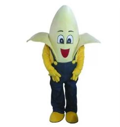 2024 Happy Banana Doll Mascot Disfraz para adultos Partido de cumpleaños de Halloween Ropa de dibujos animados