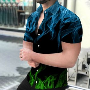 2024 Hawaiian Stripe Fashion Men Shirt Casual Retro Retro Floral Polo Cône Social plage Social Office 3D Print Street Wear Tee-Shirts Impression plus 3xl Taille