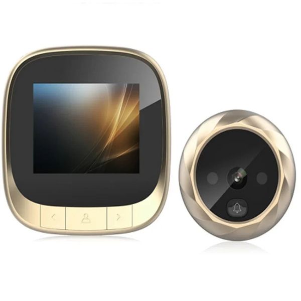 2024 HD Intelligent 2,8 / 2,4 pouces Video Peepglass Doorbell Oeil Monitoring Camera 90 degrés Door Door Door Motion Detection Eye Home