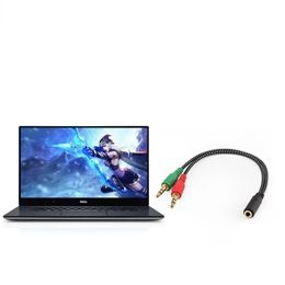 2024 hoofdtelefoon oortelefoon audiokabelmicphone y splitter -adapter 1 tot 2 aangesloten koordoverdracht naar laptop PCFor microfoon splitter -adapter