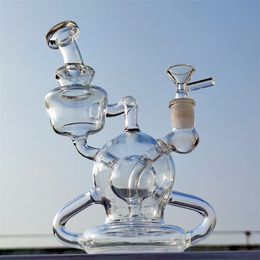 2024 Heady Glass Neo Fab Luxury Desing Rig Bongs de vidrio de 8 pulgadas Tubería de agua Bong Fumar tabaco 14 mm Tazón Dab Rig Recycler Bubbler Pipes