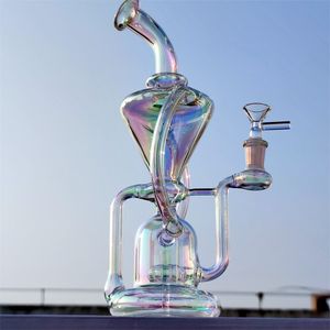 2024 Heady Glass Neo Fab Rainbow Getint 12 Inch Grote Schaal Glazen Bongs Waterpijp Bong Tabak Roken 14MM Bowl Dab Rig Recycler Bubbler Pipes