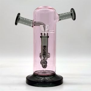2024 Heady Glass Neo Fab Two Way Suck Joint Rose 9 pouces Bangs en verre Pipe à eau Bong Tabac Tube à fumer 14MM Bol Dab Rig Recycler Bubbler Pipes