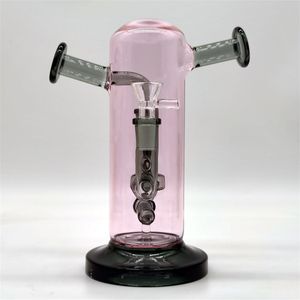 2024 Heady Glass Neo Fab Two Way Suck Joint Roze 9 Inch Glazen Bongs Waterpijp Bong Tabaksrookbuis 14MM Bowl Dab Rig Recycler Bubbler Pipes