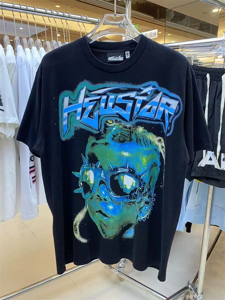 2024 Hellstar Retro Graffiti Cotton personalizado Cotton 1: 1 Etiqueta Versión máxima Camiseta Top S-XL