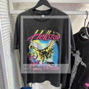 2024 Hellstar Shirt Short à manches Tee Men Femmes Femmes de haute qualité Streetwear Hip Hop Fashion T-shirt Hell Star Helstar Short 03 3582