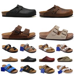 Birkenstock boston clogs birkenstocks bostons clog birkens birks Designer Sandals Cork Flat Leather Slide flip flops Women Men arizona Mayari slipper【code ：L】 birkin stocks shoes