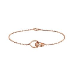 2024 Bracelets de charme en acier haute édition Amour pour femmes Filles Dames Cadeau Designer Bijoux Design classique Double boucle CrossedQ8