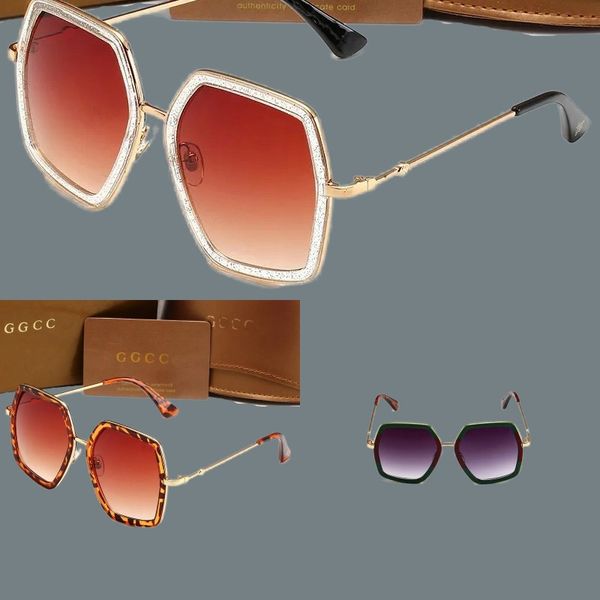 2024 lunettes de soleil de designer haut de gamme rectangle dégradé charnière en métal lunettes de soleil pour femmes hommes élégant extérieur ombrage décoloration uv400 lunettes de soleil fa087 E4