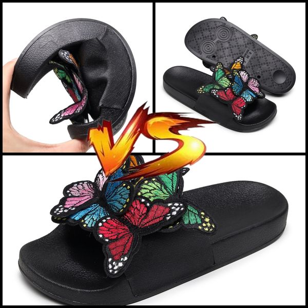 2024 Alto Nuevo GAI Slipper Sandalia Plataforma Mariposa Zapatillas Mujer Chanclas planas Piscina Sliders Zapato de playa Precio bajo 36-41