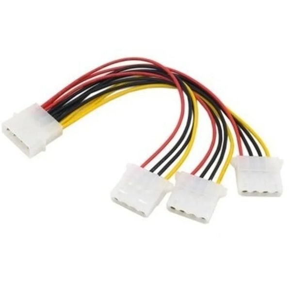 2024 Câles d'alimentation de haute qualité 4pin IDE HY1578 4 broches mâles mâle à 3 ports molex ide Femelle Adaptateur d'alimentation pour l'alimentation Câble pour 4 broches Molex Splitter mâle