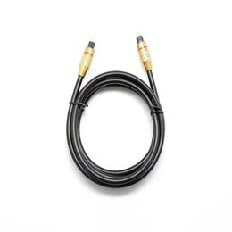2024 Cable de fibra óptica de audio de audio de alta calidad de cabezal dorado de 60 mm con plato dorado para transmisión de audio digital con toslink longitud de interfaz lateral-para