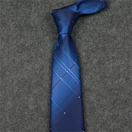 2024 Hoogwaardige volwassenen Tie Designer Silk NigTie Zwart Blue Jacquard Hand geweven voor mannen Wedding Casual en zakelijke modebakbanden