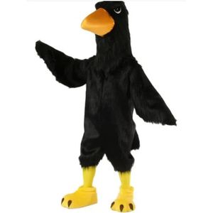 2024 Black Eagle Mascot Mascot Costume Fête d'anniversaire Halloween Outdoor Tiptifit Suit Mascot pour adulte