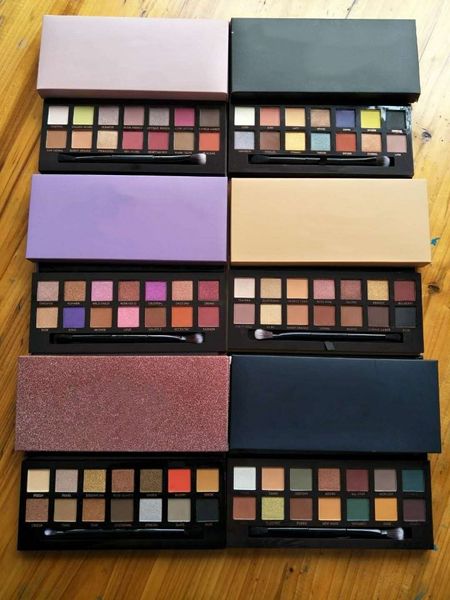 2024. Paleta de sombras de ojos de maquillaje de marca de alta calidad, paleta de sombras de ojos limitada de 14 colores con sombra de pincel