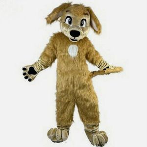 2024 Hoge kwaliteit Brown Dog Mascot Kostuum Anime Kostuum Kerst Halloween Advertentie Verjaardagsfeestje Gratis SHPPing