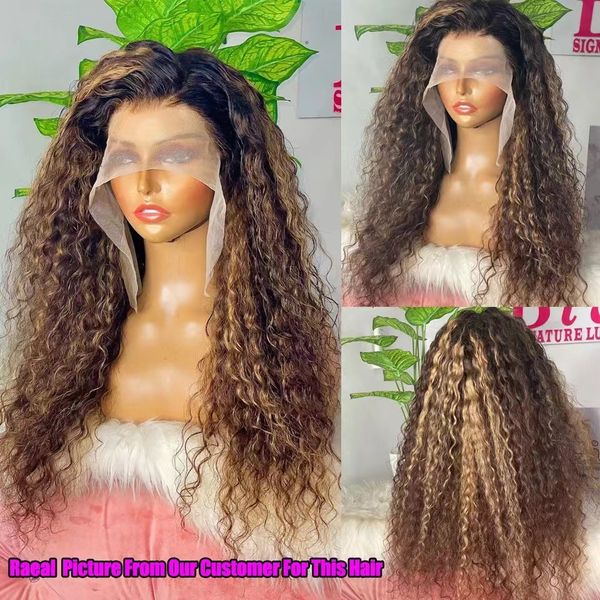 2024 Centro de alta calidad Fiesta de pelucas largas Venta caliente Marrón pequeño cabello ondulado para mujeres negras América América Fashion Fashion Front Rose Net Long Curly Wig