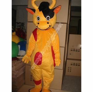 2024 Hoogwaardige schattige koeienmascotte Kostuum Topkwaliteit Streepjeskarakter Outfits Kerstcarnaval Jurk Suits Tvolgraafs Maat Verjaardagsfeestje Outdoor Outfit