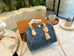 2024 Hoogwaardige denim retro schoudertas mode damestas canvas handtas onderarm tas bedrukte portemonnee m95050 ontwerper jacquard schouder crossbody tas