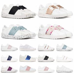 2024 Chaussures habillées de haute qualité Men de la plate-forme de femmes Valentin Valentin Open Sneakers Pumps Office Black Pikes Rivets Trainers Plaque-Forme Trainers Flat Mobit