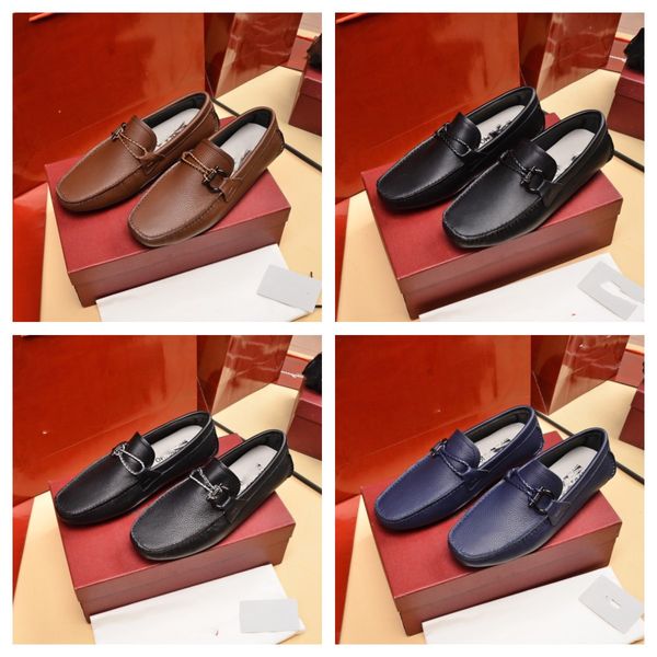 2024 Haute Qualité F Haute Qualité Robe Formelle Chaussures Pour Les Designers Doux Hommes Noir En Cuir Véritable Chaussures À Bout Pointu Hommes D'affaires Oxfords Chaussures De Luxe Casual