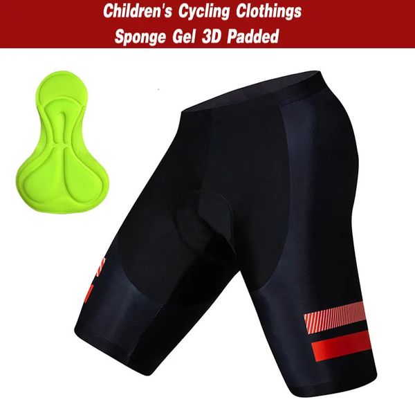 2024 Bicycle d'enfants de haute qualité Gel Sponge Gel 3D Bike rembourré Pantalon court Boys Garçons Cyclage short Pant240417