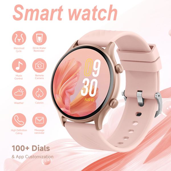 2024 Pantalla grande de alta calidad reloj inteligente para mujeres impermeables al aire libre deportes bluetooth smart watch fabricantes al por mayor zl73e