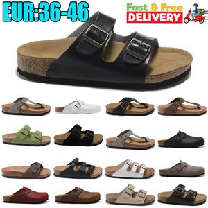 2024 Pantanes pour hommes de haute qualité Sandale Womens Clogs Sandals Summer Summer Blanc Blanc Blue en cuir en cuir bleu Plateforme de boucle Falt Falt Slides Nouveau Style