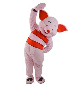 2024 Hoogwaardige varkensmascotte kostuum verjaardagsfeestje Halloween Outdoor Outfit Suit Mascot voor een plezierpak voor volwassenen