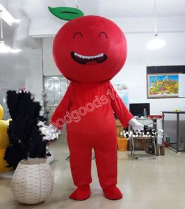 2024 Costumes de mascotte de pomme rouge de haute qualité Halloween Fancy Party Dress Personnage de dessin animé Carnaval Noël Publicité Costume de fête d'anniversaire Outfit