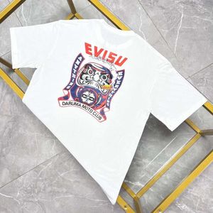 2024 Brand à tendance de haute qualité EV Fushen Smoking Dharma Letter Imprimée T-shirt décontracté T-shirt Half à manches polyvalentes Top 247254